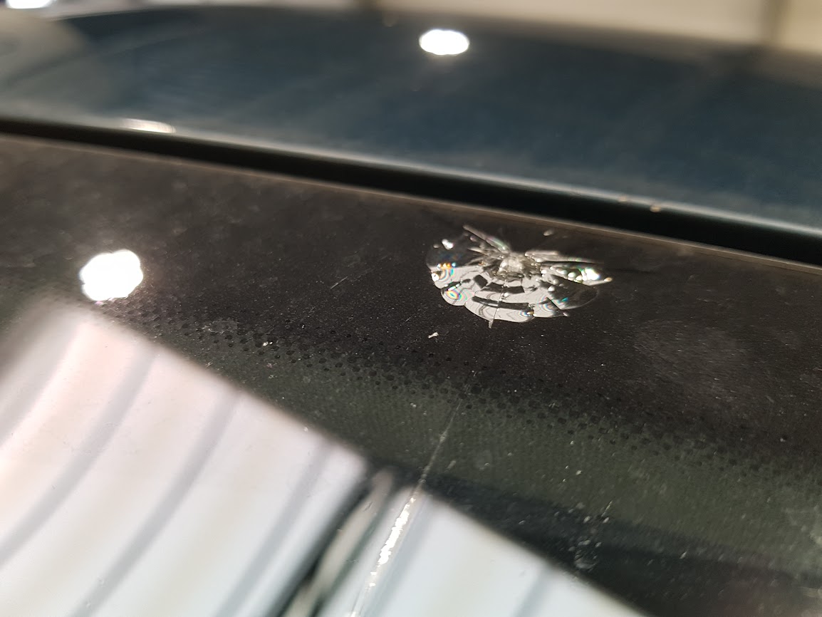 Ster herstellen in rand van het glas is niet altijd mogelijk.